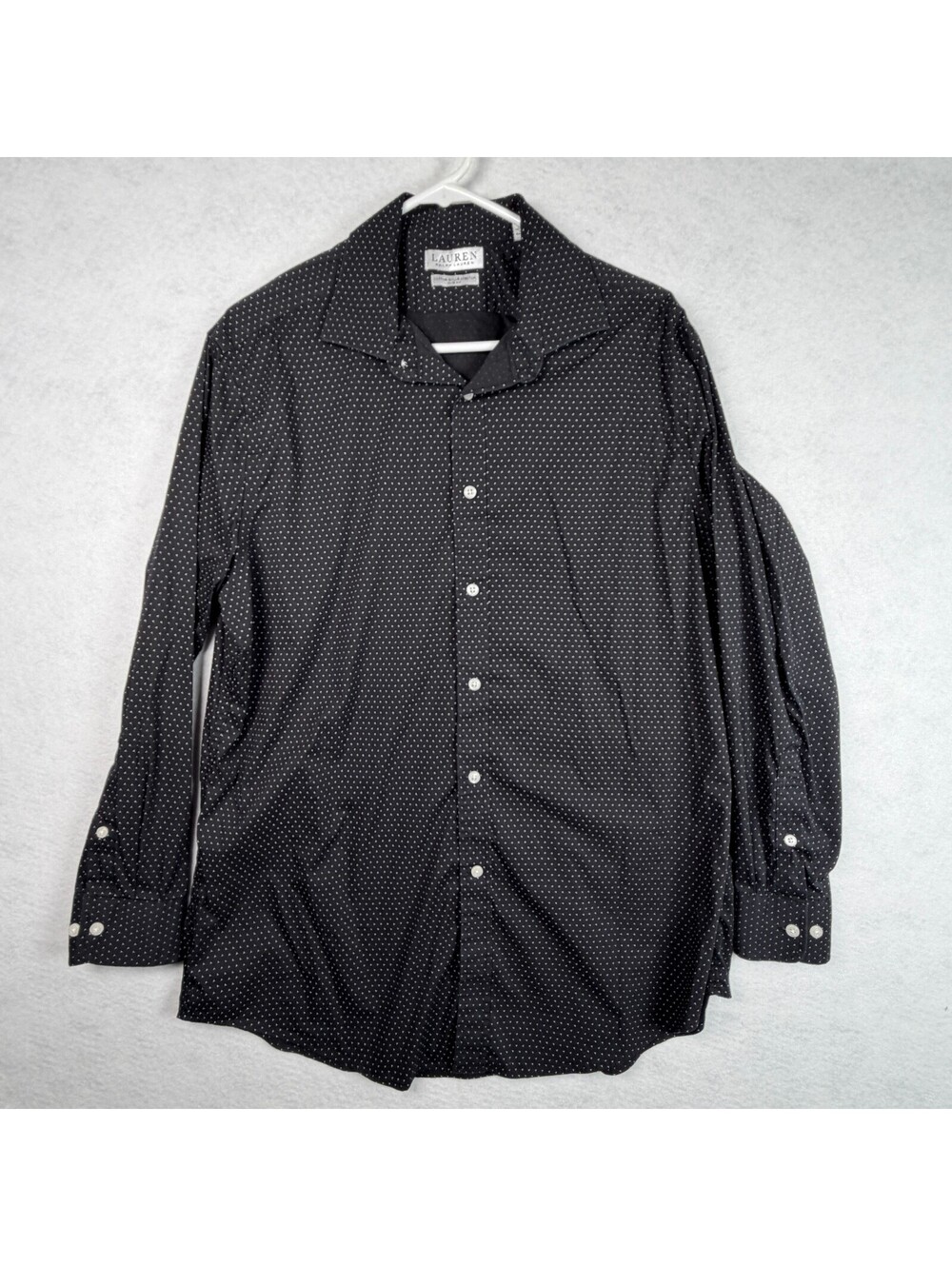 Lauren Ralph Lauren Black Slim Fit Cotton Nylon Stretch Shirt XL